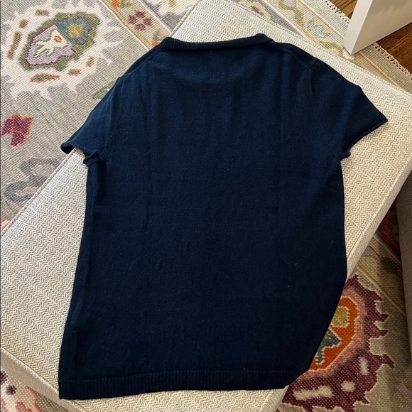 J. Crew Navy Cashmere Tee - Picture 4 of 4